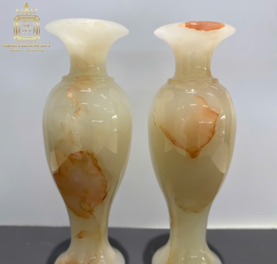 Cặp lục bình ngọc Onyx. cao 30cm 