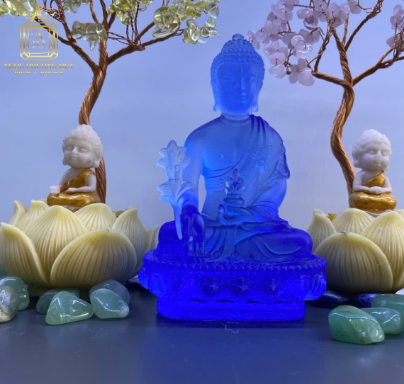 Tượng phật Dược Sư, cao 12cm 