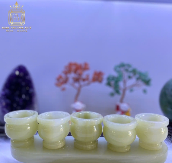 Bộ kỷ 5 chén ngọc Pakistan 