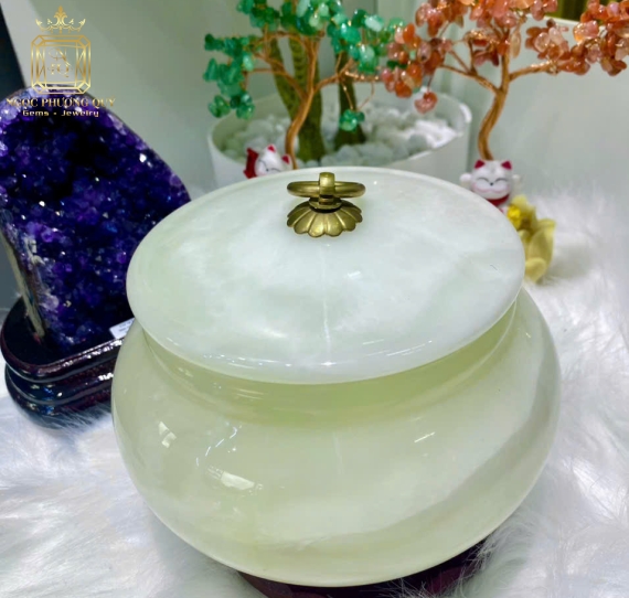 Hủ ngọc Onyx trắng 16