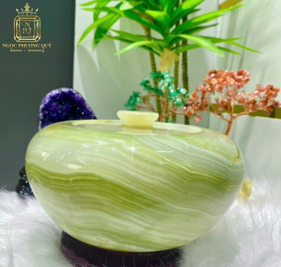 Hủ ngọc Onyx xanh 18