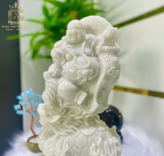 Tượng Di Lặc 30 Long quy cẩm thạch