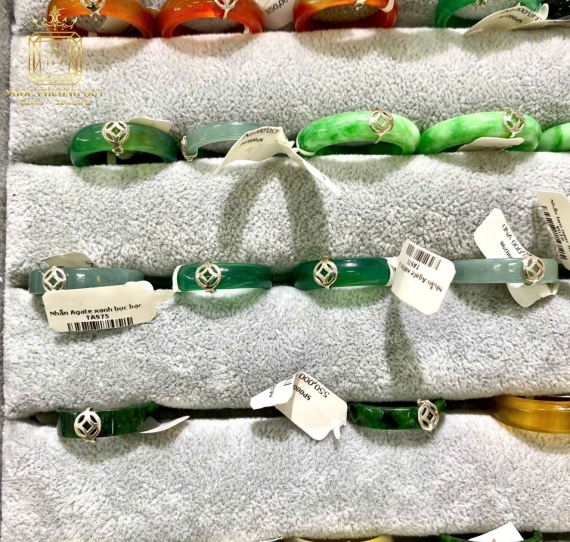 Nhẫn đá mix bạc