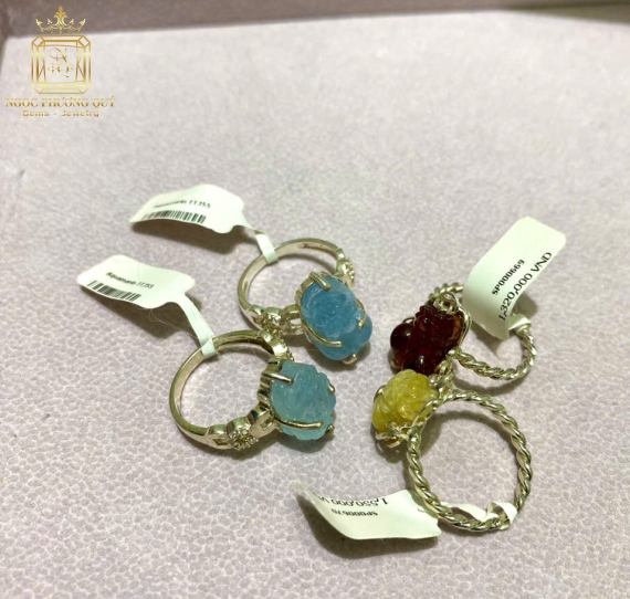 Nhẫn bạc mix đá