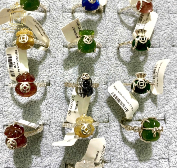 Nhẫn bạc mix đá