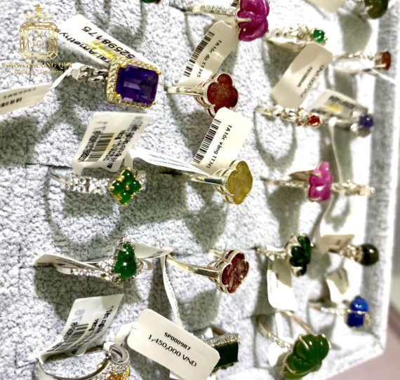 Nhẫn bạc mix đá