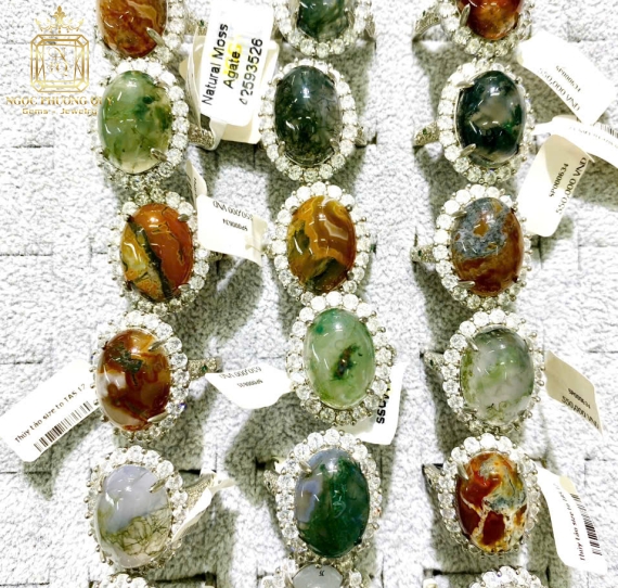 Nhẫn bạc mix đá