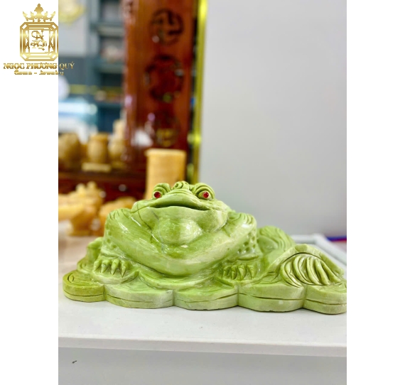 Thiềm Thừ Túi Tiền Đá Serpentine 14kg – Hút Lộc, Trấn Trạch, Tăng Cường Vượng Khí 