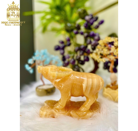 Tượng Phong Thuỷ Tuổi Sửu Hút Lộc, Tăng Duyên, Cao 15cm NHL
