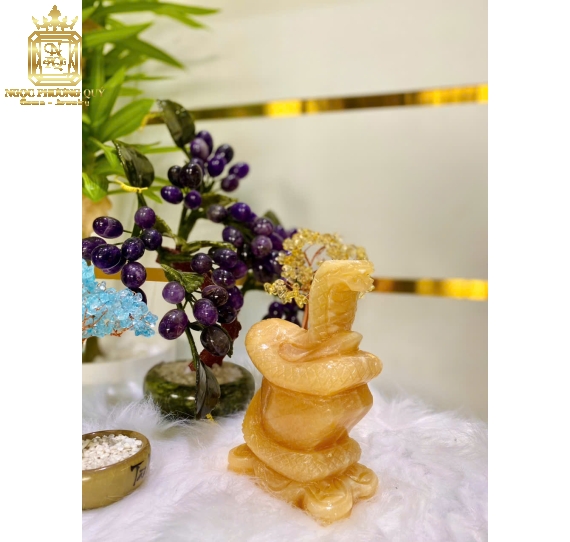 Tượng Phong Thuỷ Tuổi Tỵ (Tuổi Rắn) Hút Lộc, Tăng Duyên, Cao 15cm NHL