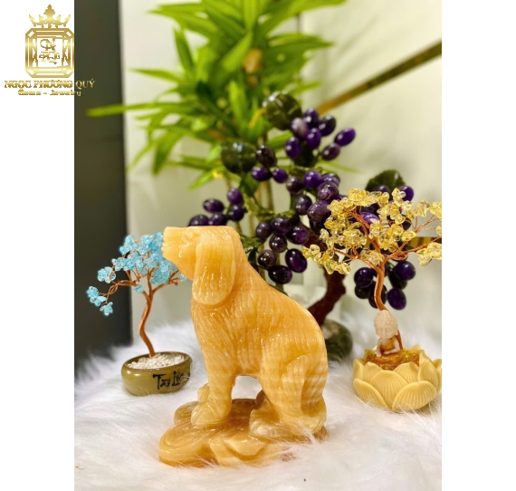 Tượng Phong Thuỷ Tuổi Tuất Hút Lộc, Tăng Duyên, Cao 15cm NHL