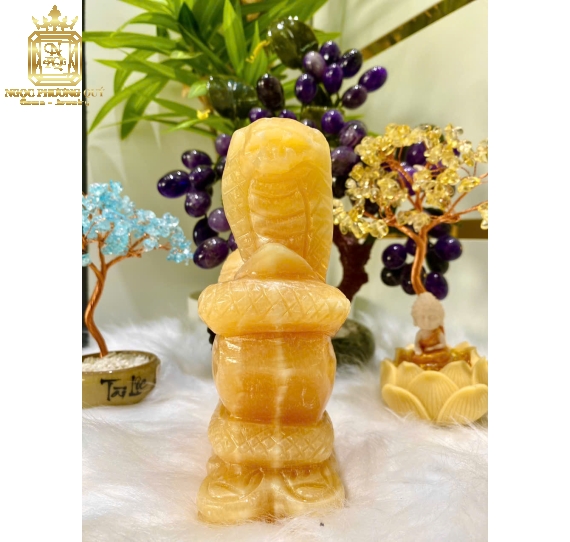 Tượng Phong Thuỷ Tuổi Tỵ (Tuổi Rắn) Hút Lộc, Tăng Duyên, Cao 15cm NHL