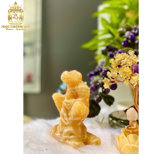 Tượng Phong Thuỷ Tuổi Thân Hút Lộc, Tăng Duyên, Cao 15cm NHL