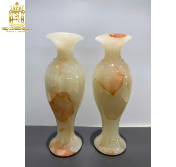 Cặp lục bình ngọc Onyx. cao 30cm 