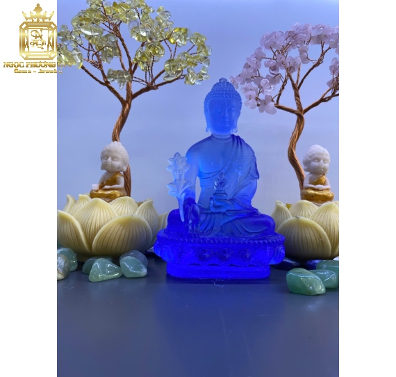 Tượng phật Dược Sư, cao 12cm 