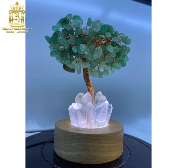 Cây tài lộc thạch anh đế đèn