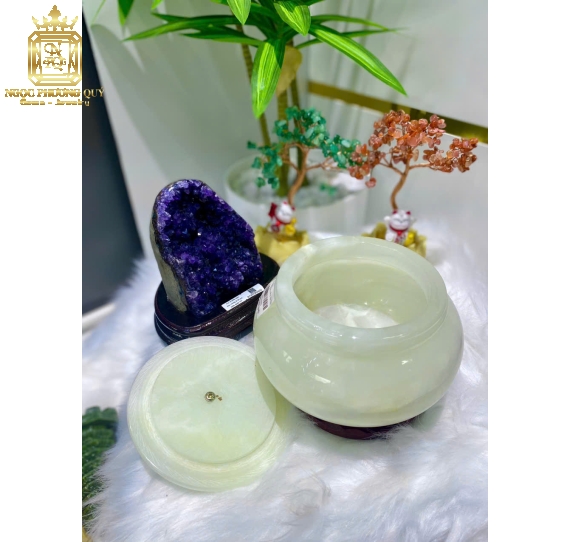 Hủ ngọc Onyx trắng 16