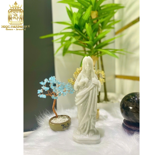 Tượng Chúa cao 20 cẩm thạch trắng
