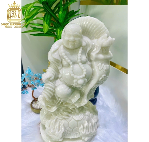 Tượng Di Lặc 30 Long quy cẩm thạch