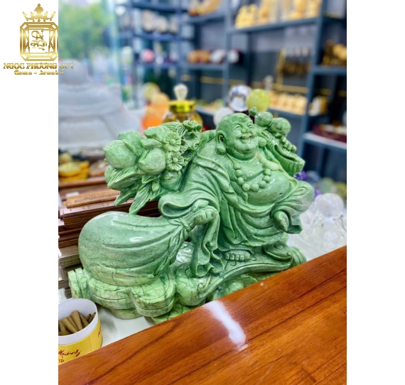 Tượng Phật Di Lặc túi tiền33kg serpentine