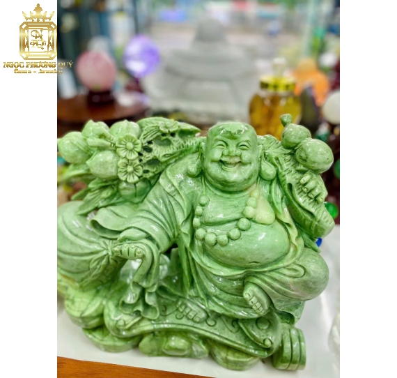 Tượng Phật Di Lặc túi tiền33kg serpentine