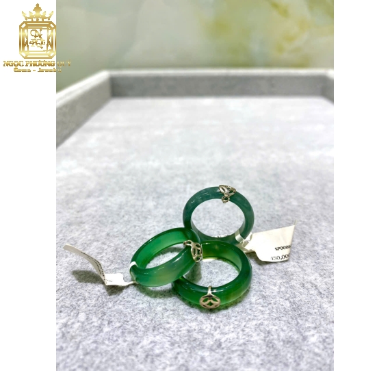 Nhẫn đá mix bạc
