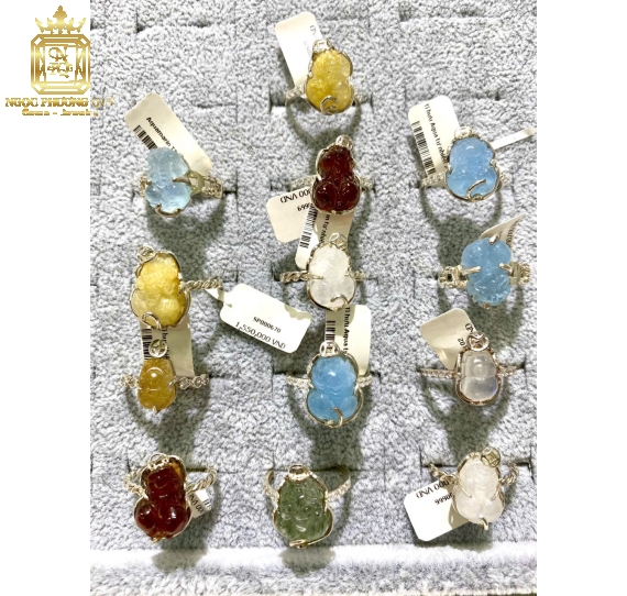 Nhẫn bạc mix đá