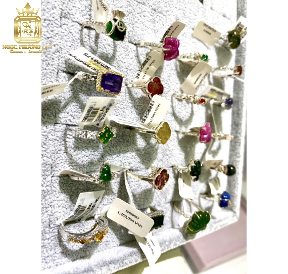 Nhẫn bạc mix đá